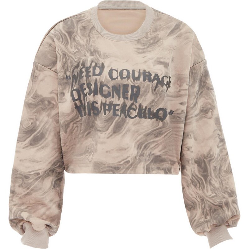 HOMEBASE Mikina béžová / kaki / čierna 65871213