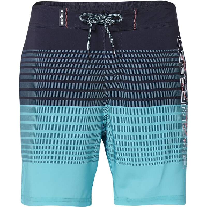 KOROSHI Plavecké šortky tyrkysová / koralová / čierna / biela 64413711