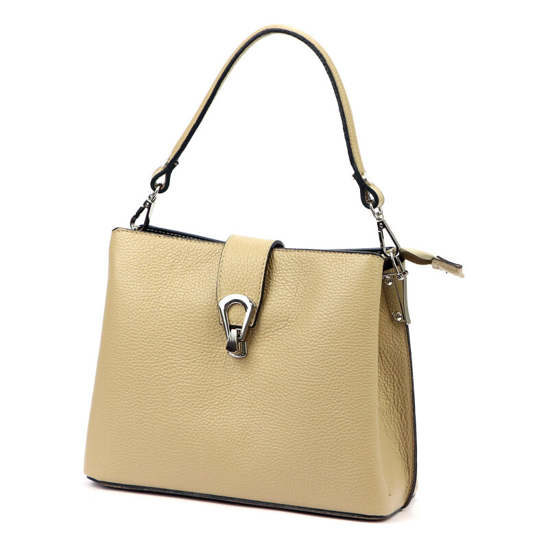 Kožená kabelka Luka béžová KZ57582 63590915