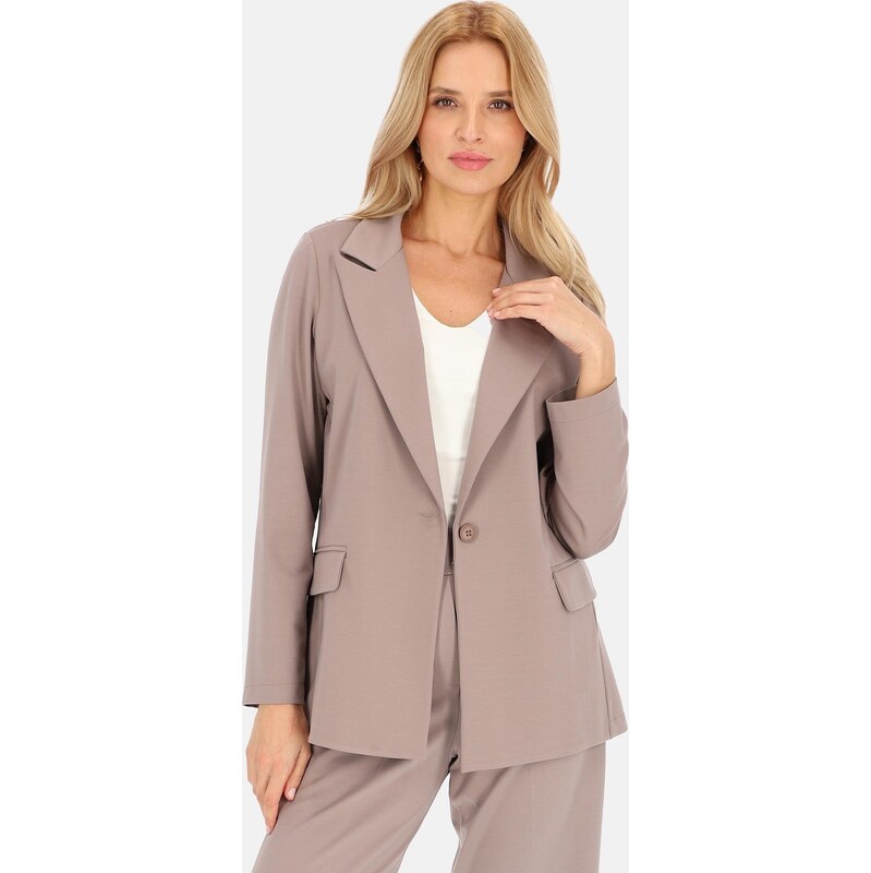 Perso Béžové dámske sako s viskózou VEE 242404 F - Beige 63591638