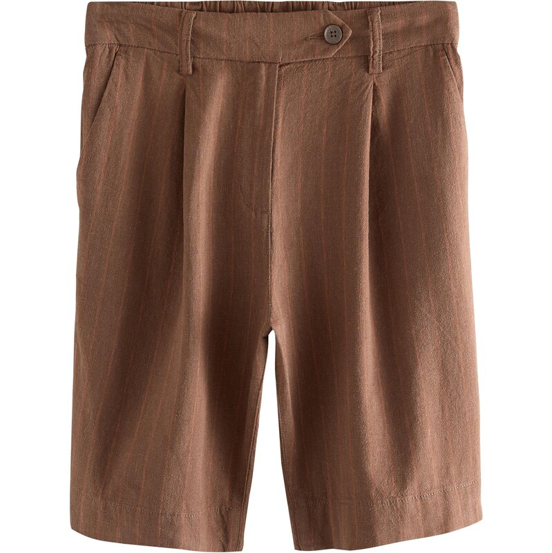 Next Plisované nohavice hnedá / oranžová 63665121