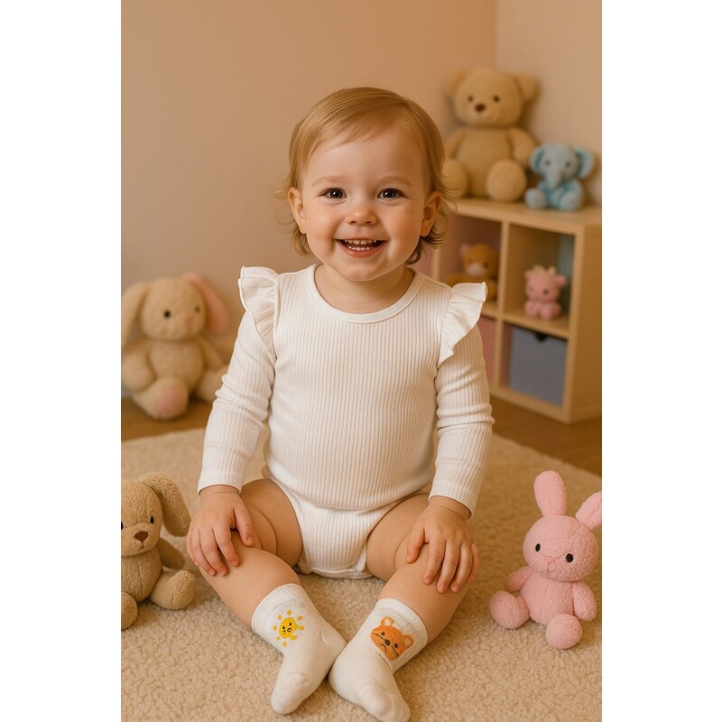 Mrofi Kojenecké body vrúbkované dlhý rukáv Julia 53241115