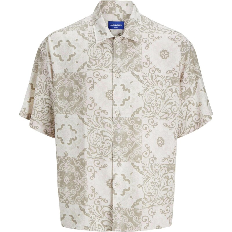 JACK & JONES Košeľa JORHYDRA béžová / krémová / rosé 63594634
