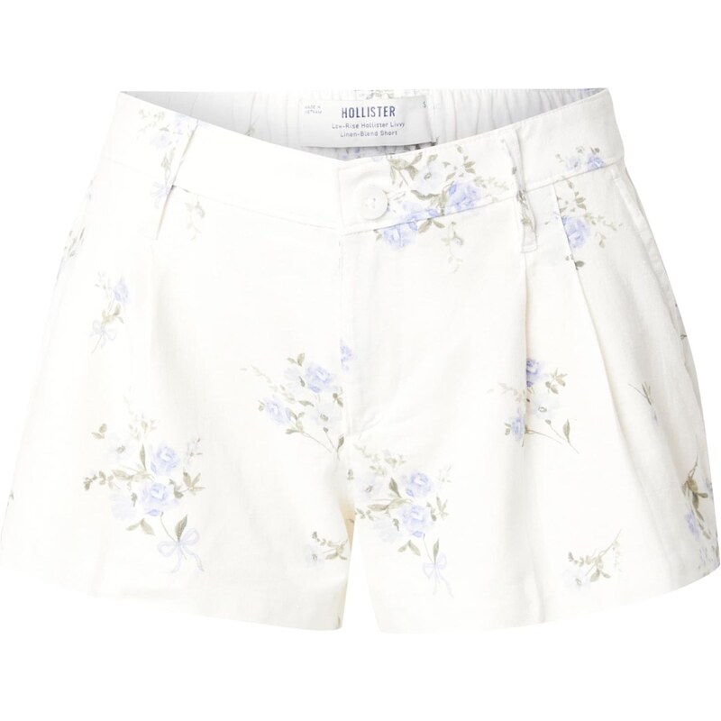 HOLLISTER Plisované nohavice modrá / svetlomodrá / zelená / biela 65905348