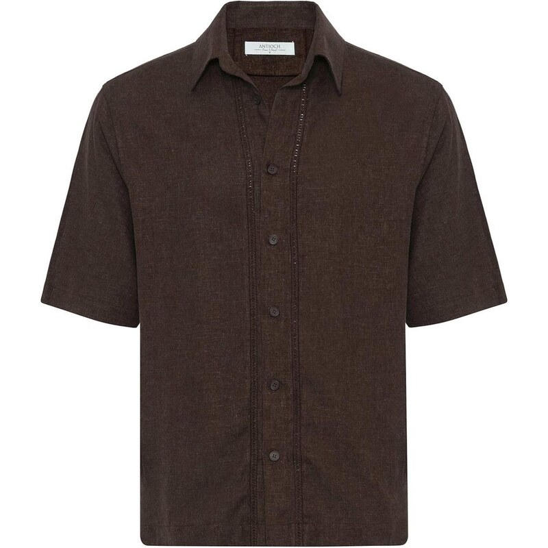 Antioch Košeľa tmavohnedá 65652453