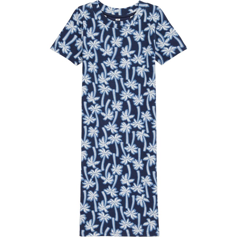 WE Fashion Šaty tmavomodrá / biela 63694828