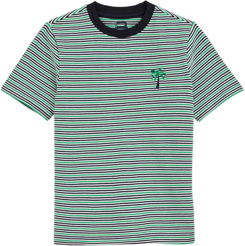 WE Fashion Tričko zelená / čierna / biela 65874916