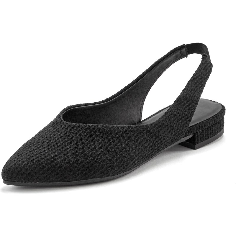 LASCANA Baleríny s ramienkom čierna 63594364