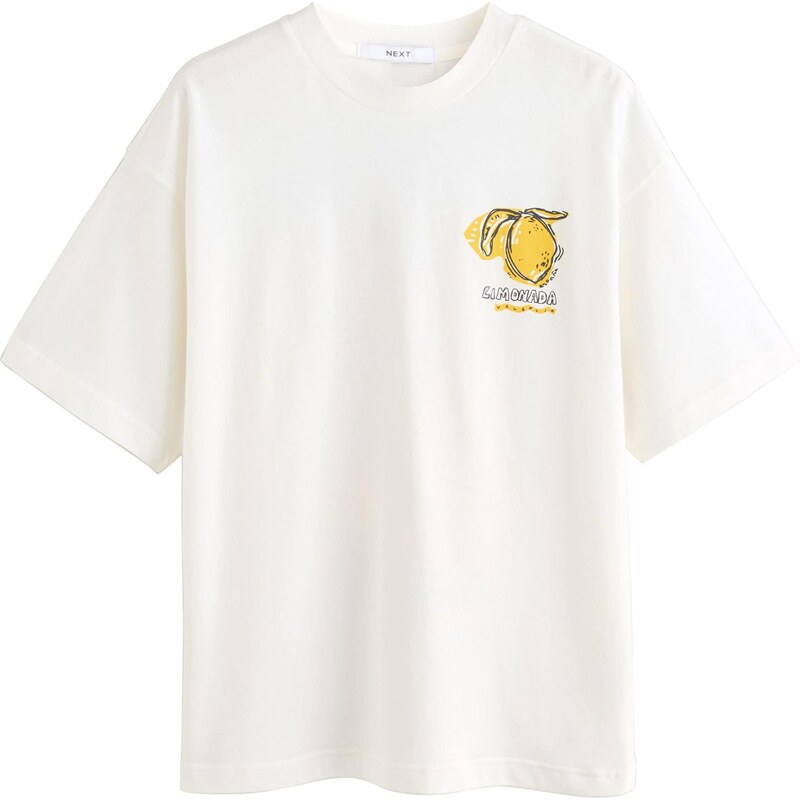 Next Tričko žltá / čierna melírovaná / biela 65650138