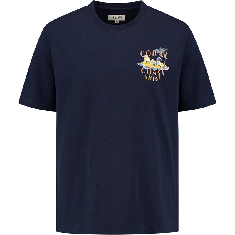 Shiwi Tričko Finn Coral Coast námornícka modrá / žltá / oranžová 64008909