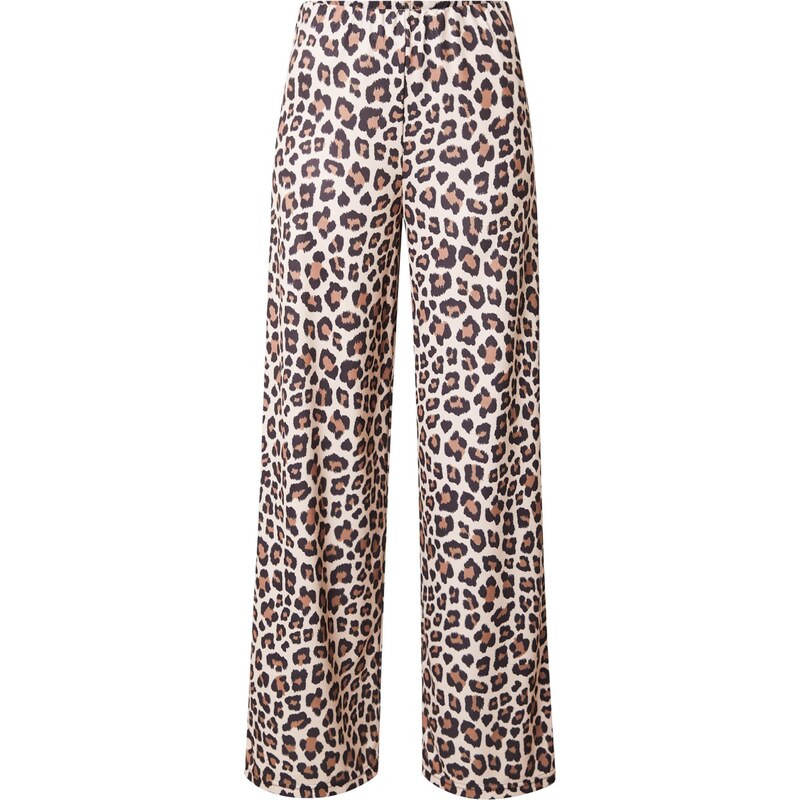 ABOUT YOU Nohavice Caja farba ťavej srsti / svetlobéžová / čierna 65878862