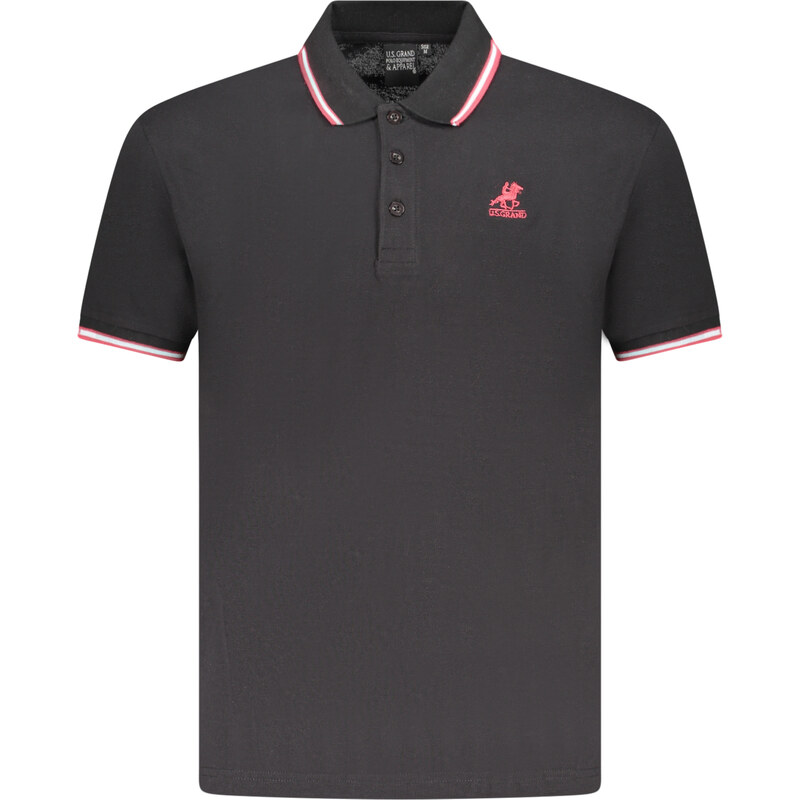 U.S. GRAND Pánske čierne polo tričko 64710641