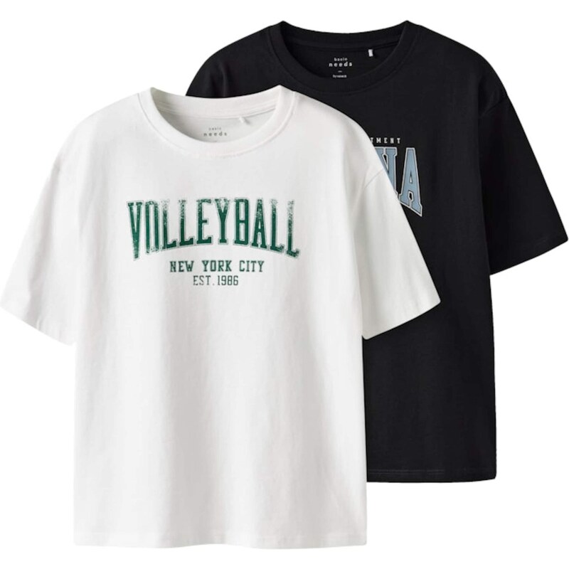 NAME IT Tričko NKMVALIX opálová / jedľová / čierna / biela 63603146