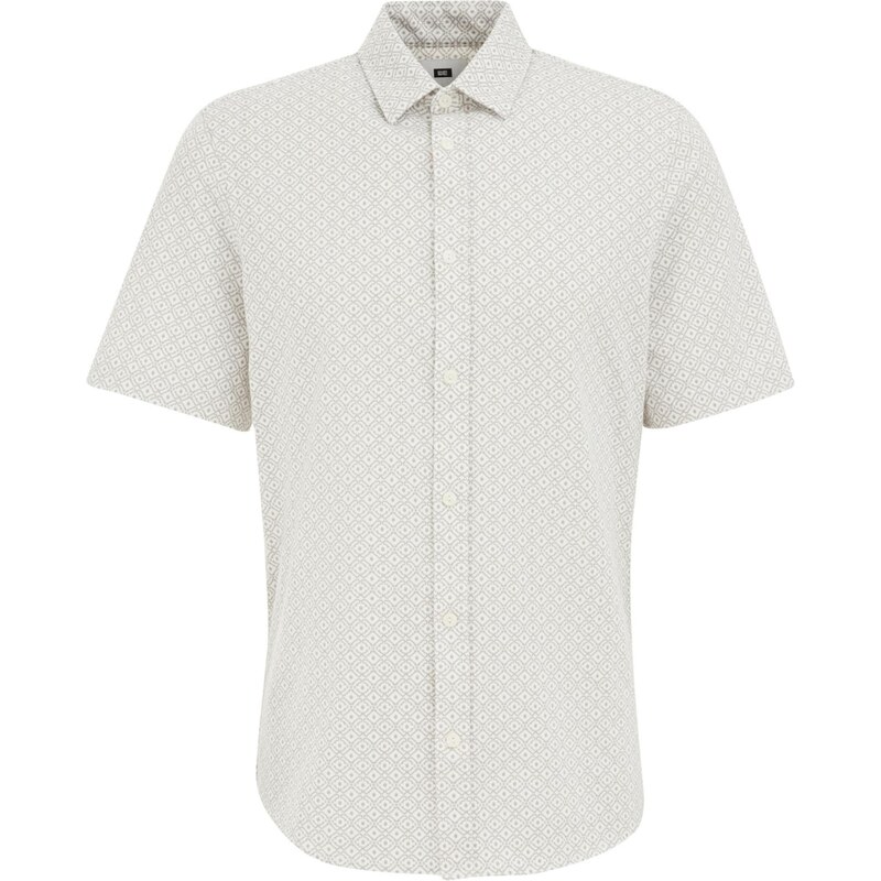 WE Fashion Košeľa sivá / biela 63603228