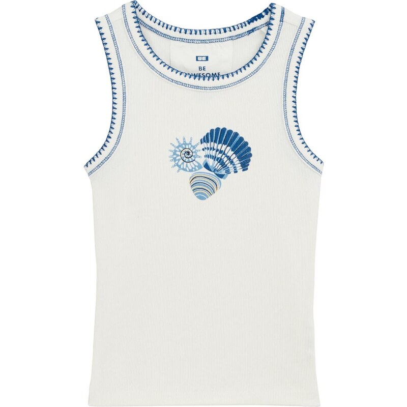 WE Fashion Top slonová kosť / svetlomodrá / tmavomodrá / čierna 65878901