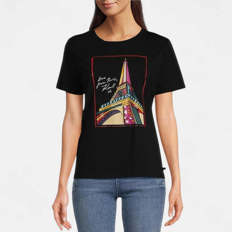 Dámské černé triko Karl Lagerfeld Paris 56222 63607988