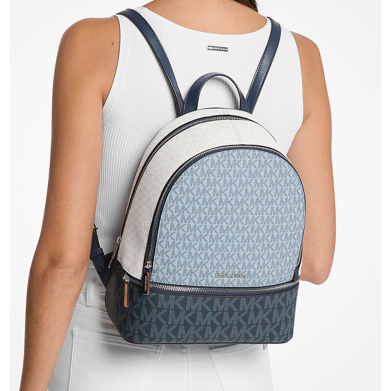 Michael Kors Batoh Rhea Medium Signature Logo Backpack Admiral Multi 63717849