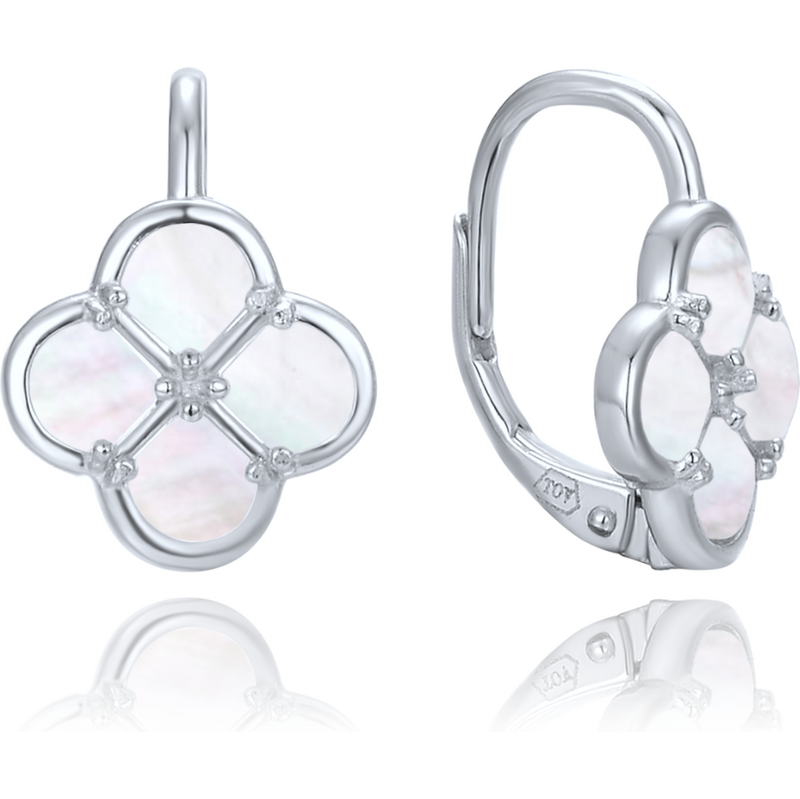 Olivie Strieborné náušnice s bielou perleťou TALIS 65139636