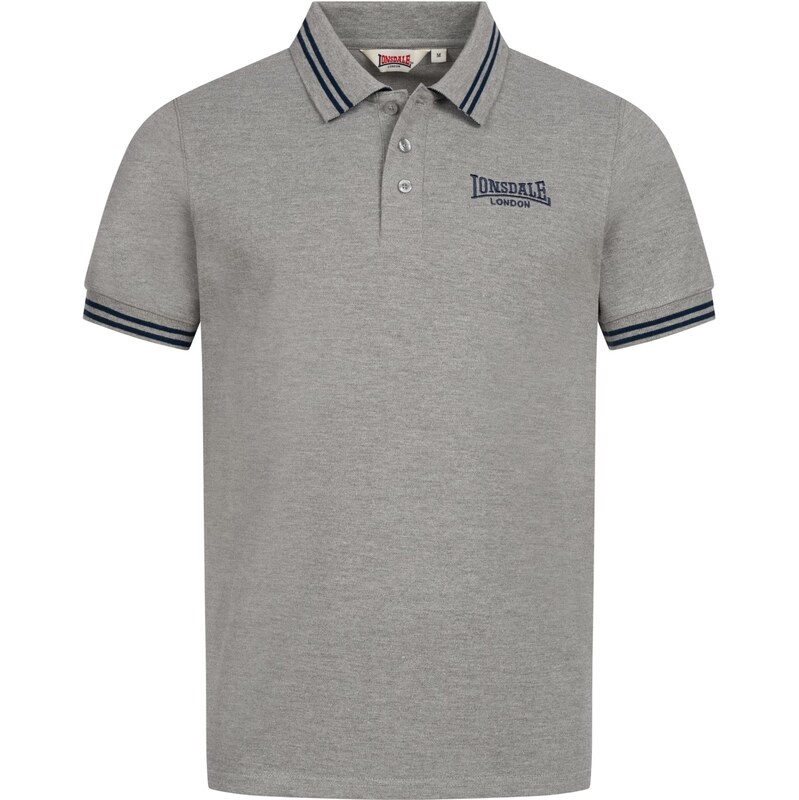 LONSDALE Tričko Markham námornícka modrá / sivá melírovaná 63694383