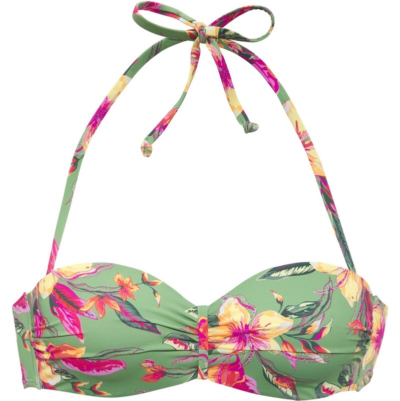 LASCANA Bikinový top svetlozelená / pastelovo oranžová / ružová / 63665081