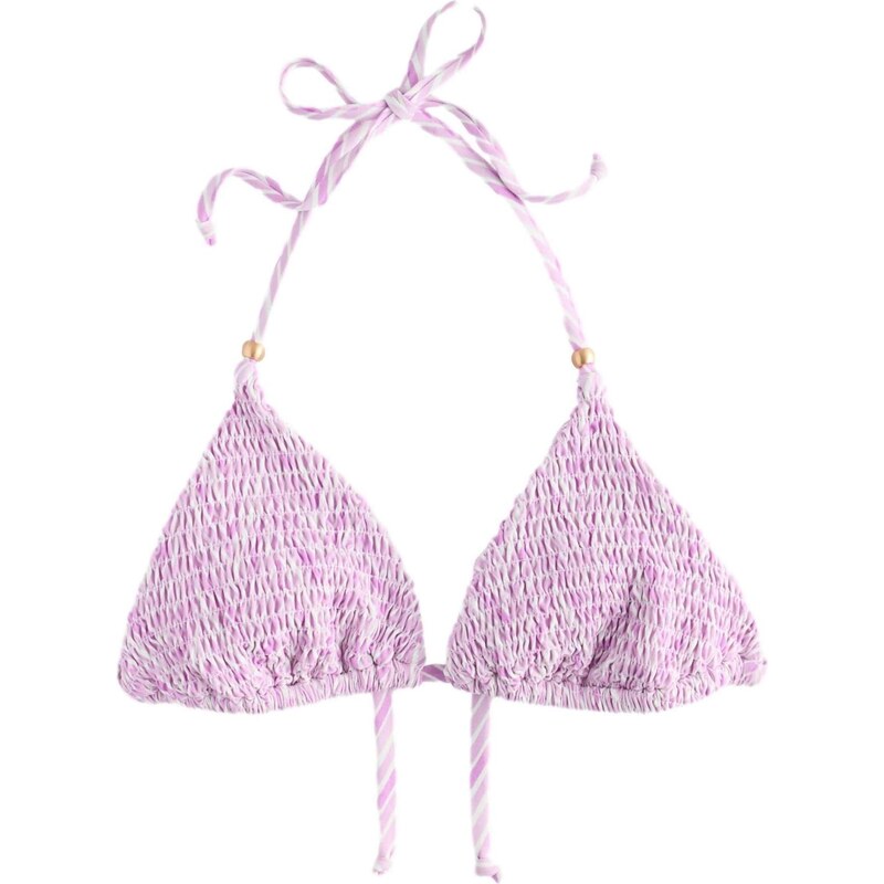 Next Bikinový top slivková / biela 64565526