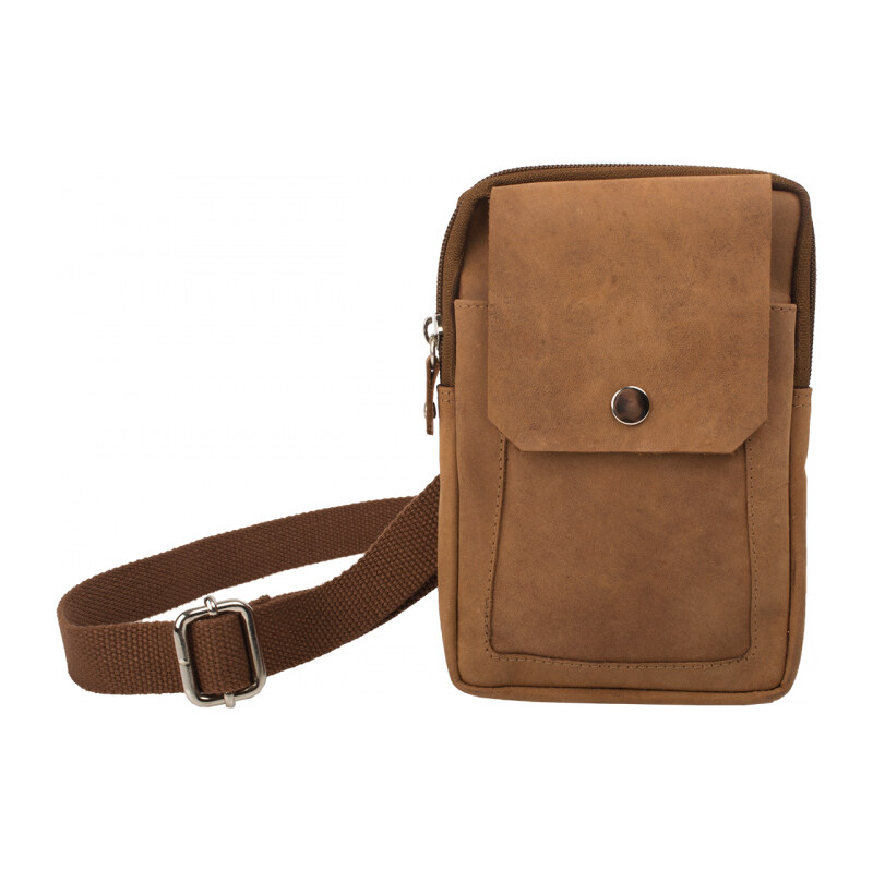 Pánska Kožená Taška Crossover Hunter na Opasok s popruhom cez rameno 63666561