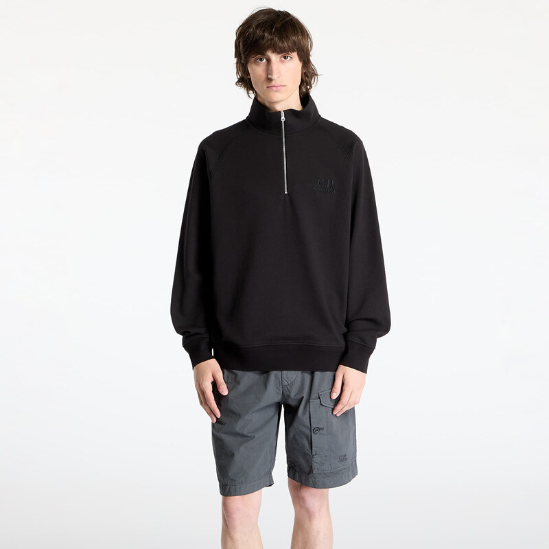 Mikina C.P. Company Diagonal Raised Fleece Sweatshirt Black L 63674667