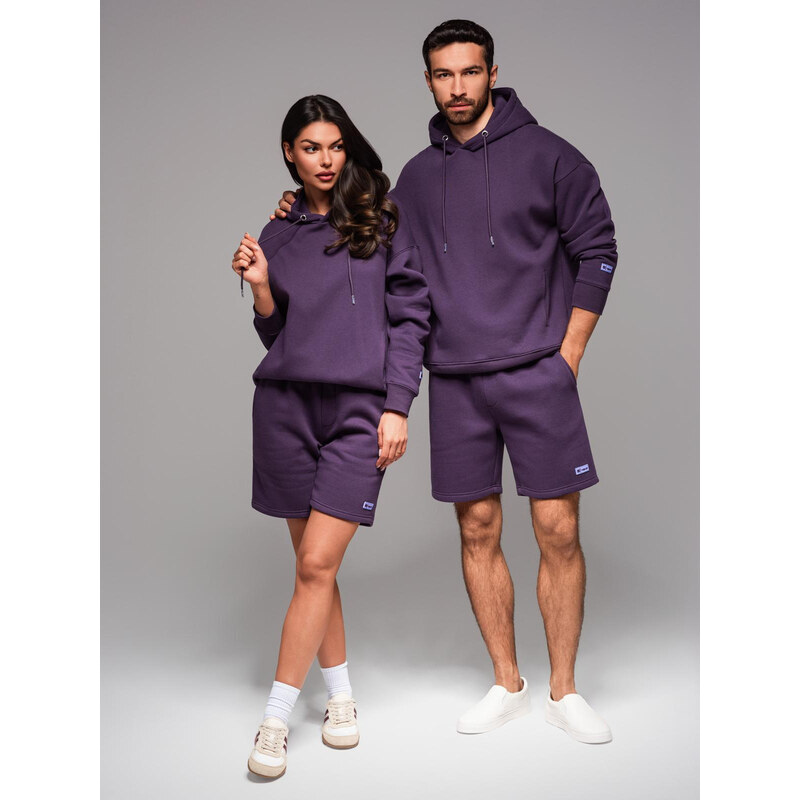 Ombre UNISEX sweatshirt set hoodie + athleisure shorts 64793479