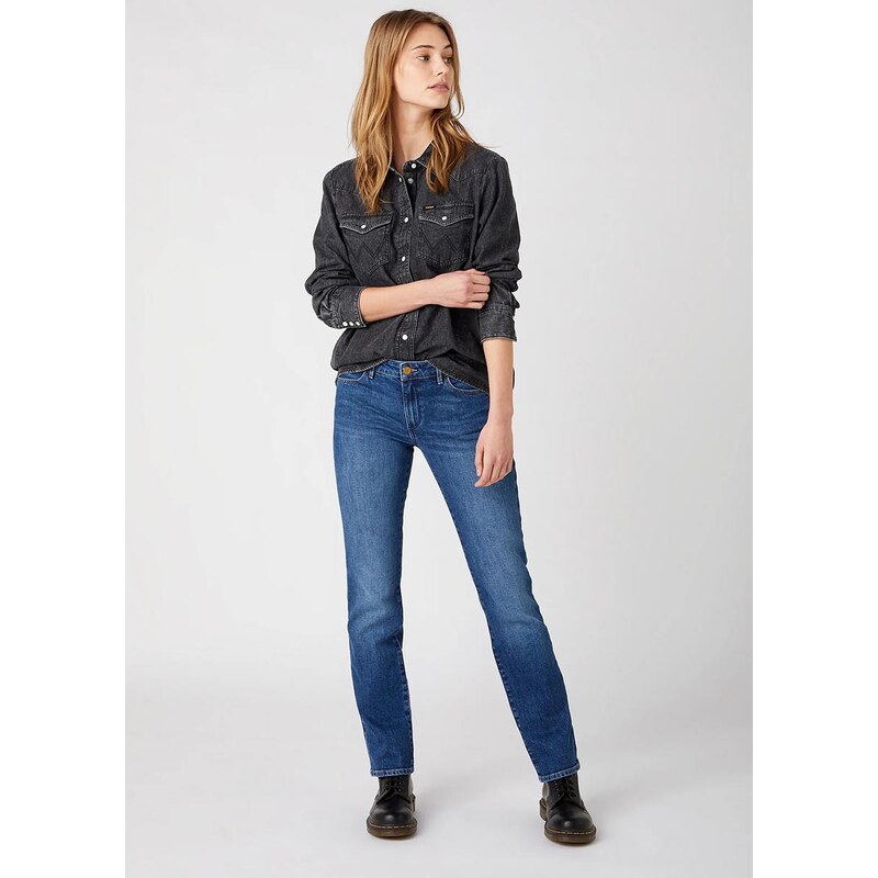 Dámske džínsy WRANGLER W28TJX386 STRAIGHT SOFT BLUE 65865423