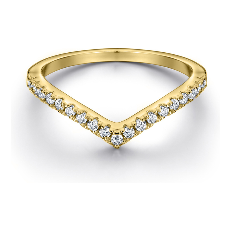 Olivie Stříbrný prsten ŠIPKA GOLD 9561 64805004