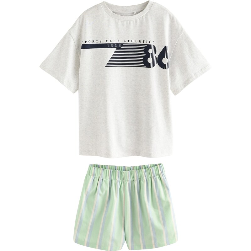 Next Set sivá / svetlozelená / čierna / biela 64565429