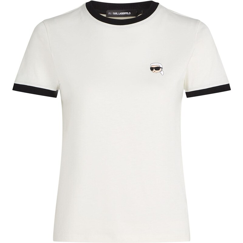 Karl Lagerfeld Tričko Ikon krémová / čierna 63682100