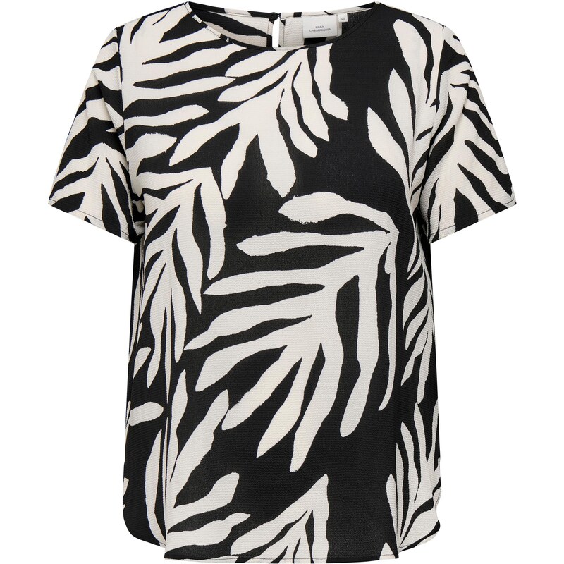 ONLY Carmakoma Blúzka CARVica čierna / biela 64163281
