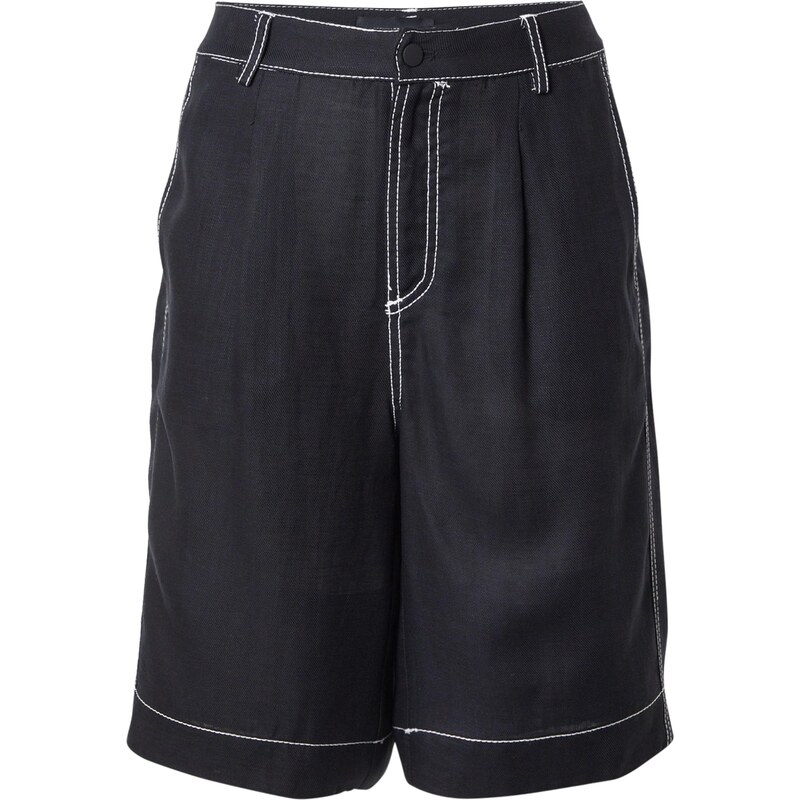 Cph Muse Plisované nohavice NATULI čierna / biela 63683161