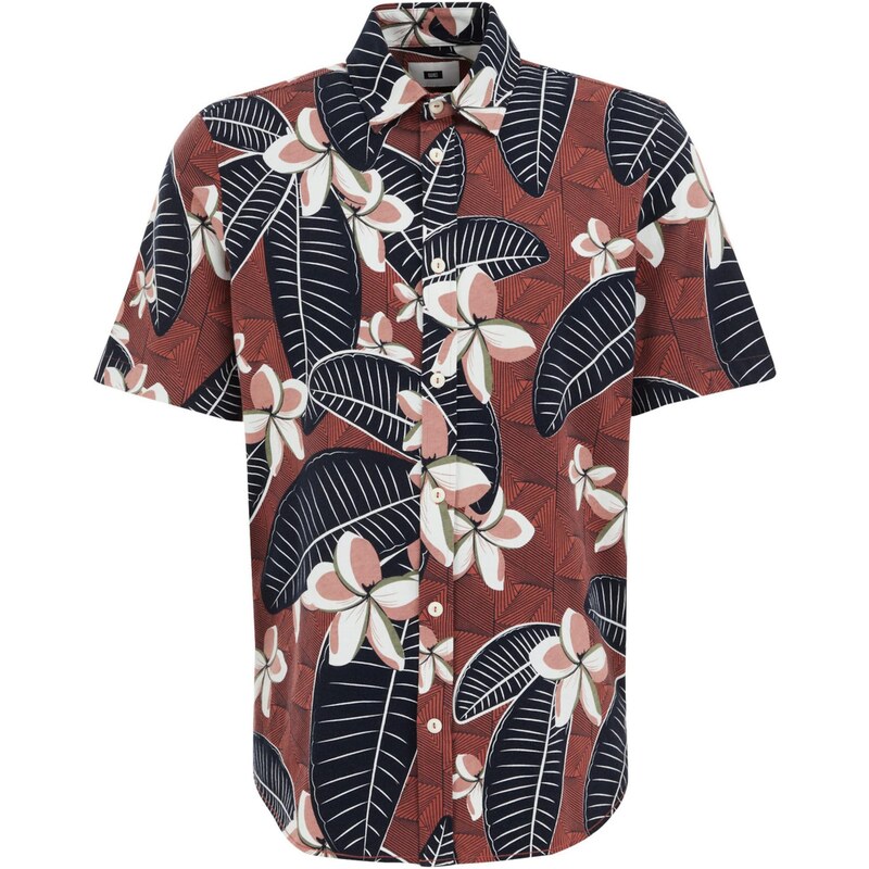 WE Fashion Košeľa staroružová / tmavočervená / čierna / biela 63683231