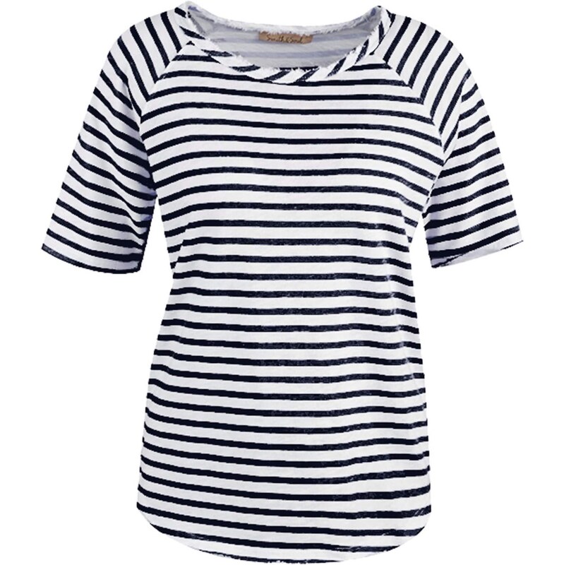 Smith&Soul Tričko krémová / námornícka modrá 66007533