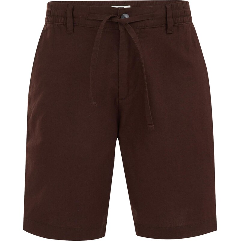 WE Fashion Chino nohavice tmavohnedá 63683218