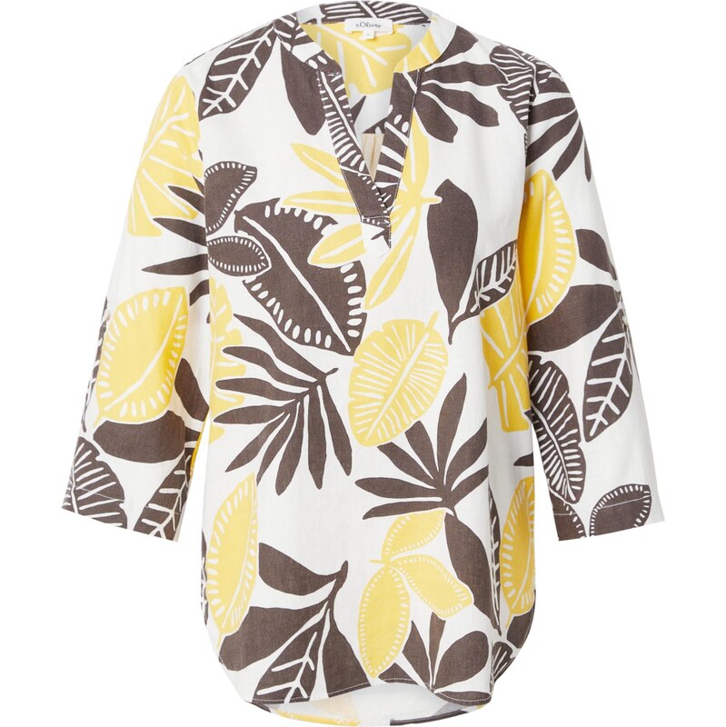 s.Oliver Blúzka hnedá / žltá / biela 63682085