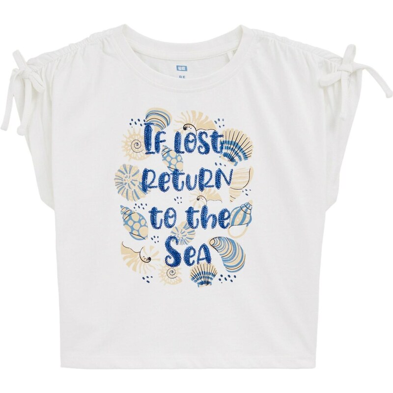 WE Fashion Tričko béžová / modrá / tmavomodrá / šedobiela 65652620