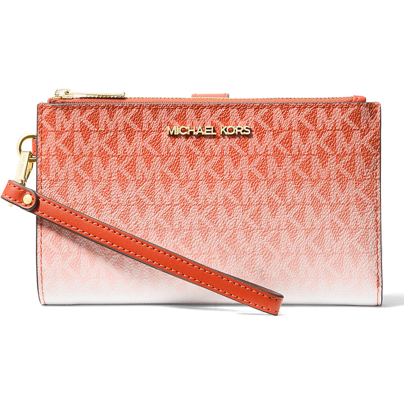 Michael Kors Peněženka Jet Set Large Ombré Signature Logo Wristlet Red 63717857