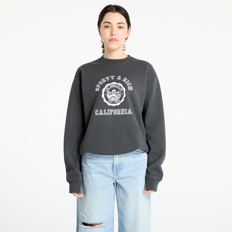 Mikina Sporty & Rich California Emblem Crewneck Faded Black XS 63690950
