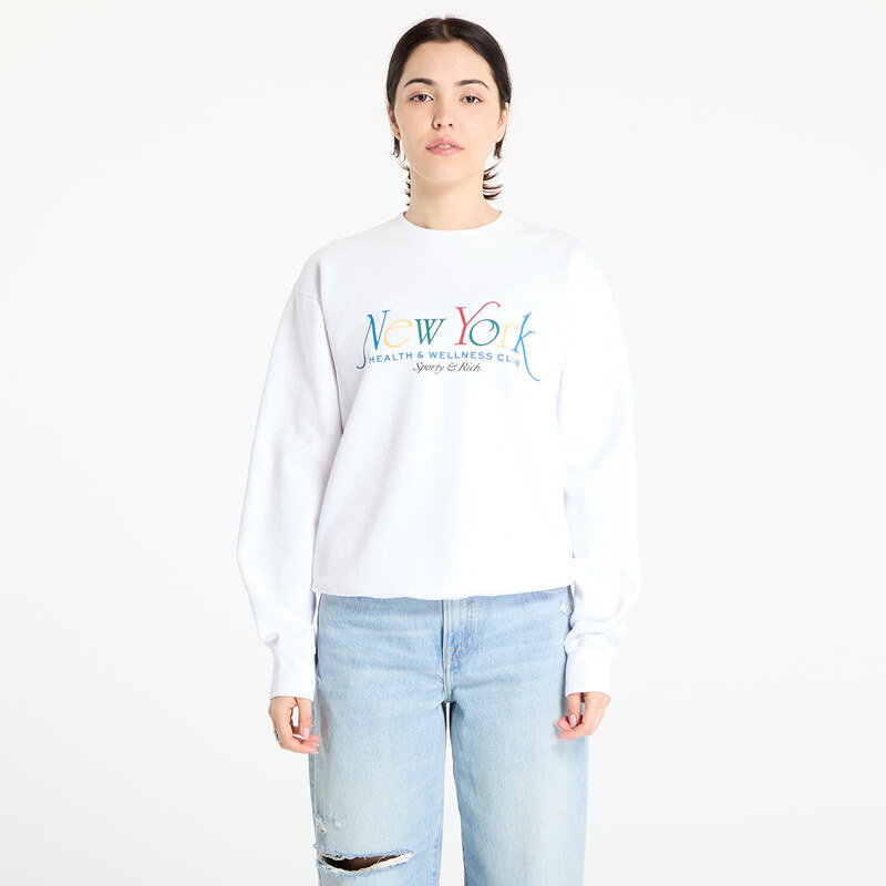 Mikina Sporty & Rich NY 94 Crewneck White/ Ruby/ Alpine/ Paris Blue L 63690902