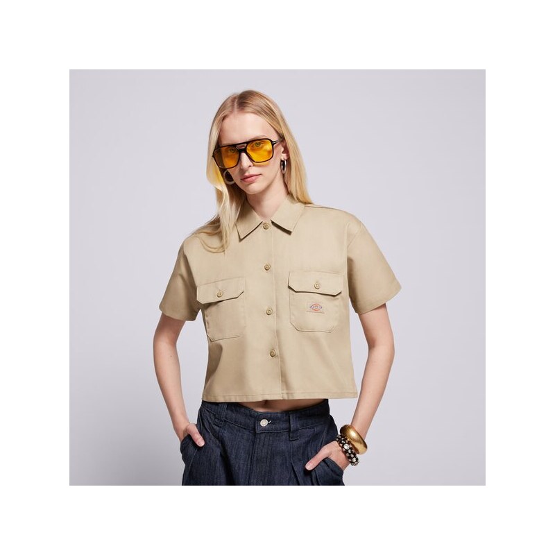Dickies Košeľa Work Shirt Cropped Ss W ženy Oblečenie Tričká 63333445