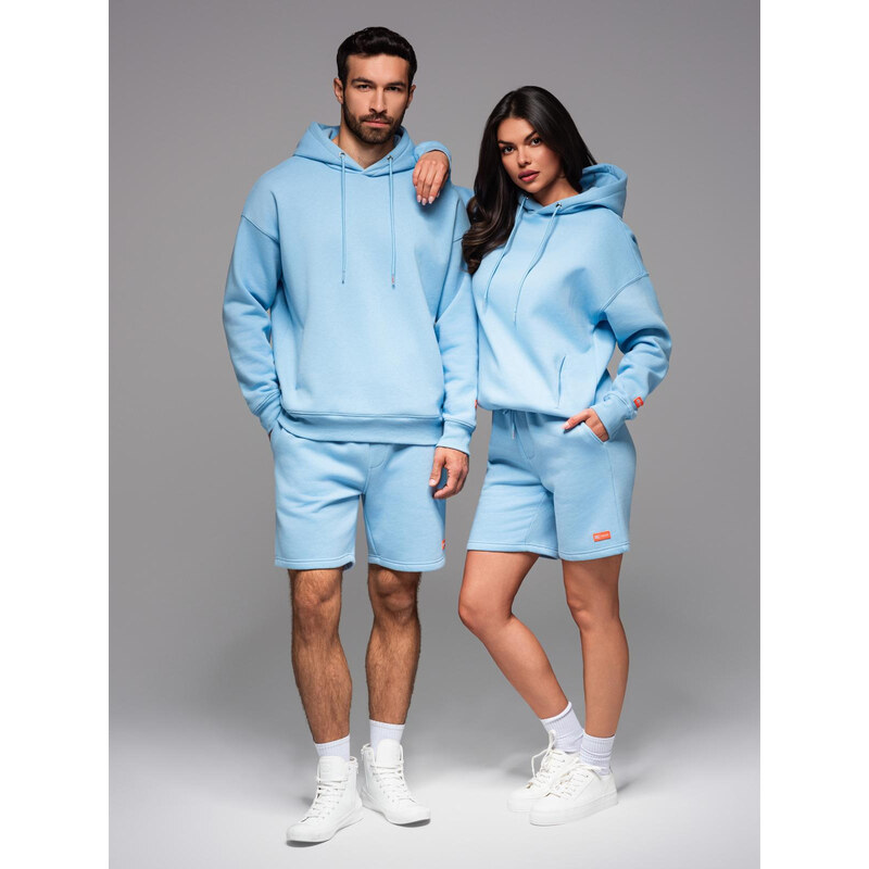 Ombre UNISEX sweatshirt set hoodie + athleisure shorts 64793477