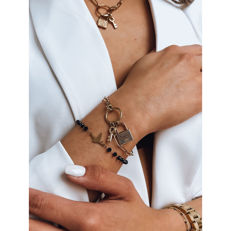 BASIC Čierny korálkový náramok PALOMA LY0093 43548830