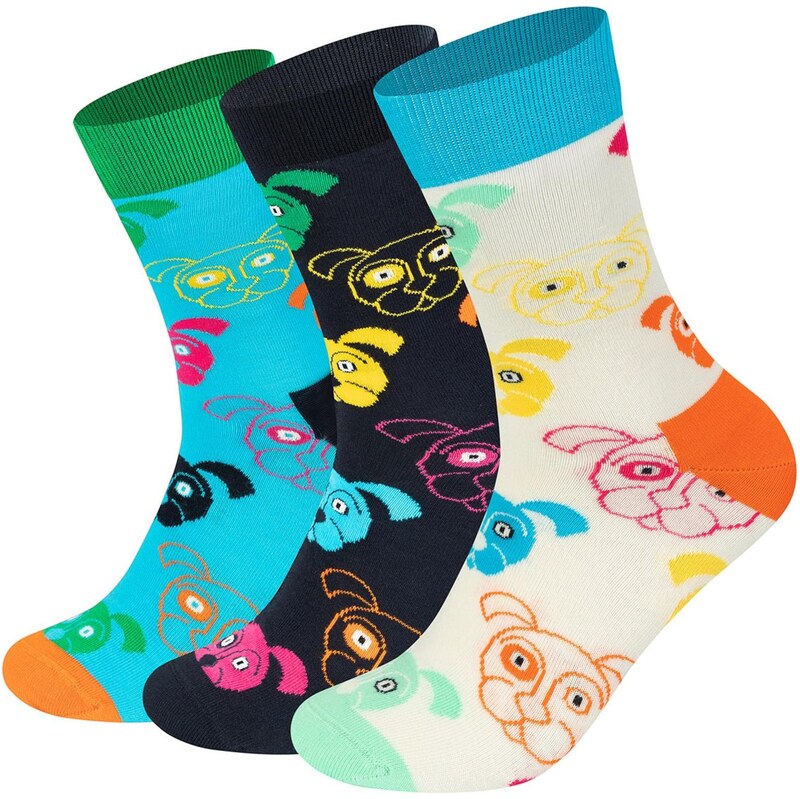 Happy Socks Ponožky Bavaria Edition vodová / koralová / čierna / biela 64943873