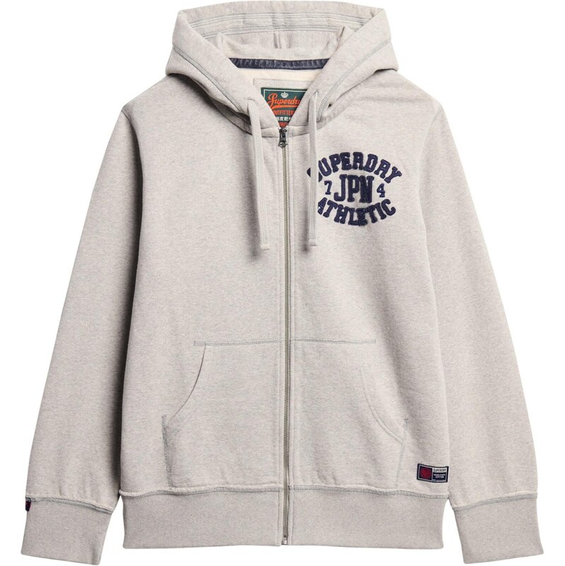 Superdry & Co Tepláková bunda námornícka modrá / sivá 65832117