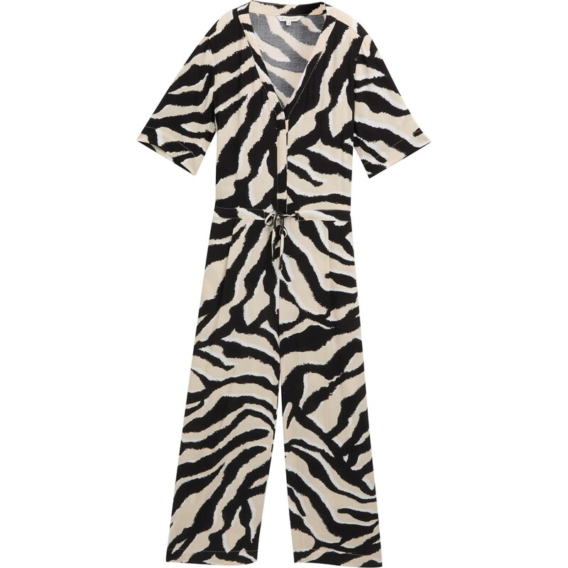 TOM TAILOR Overal béžová / čierna / biela 63694474