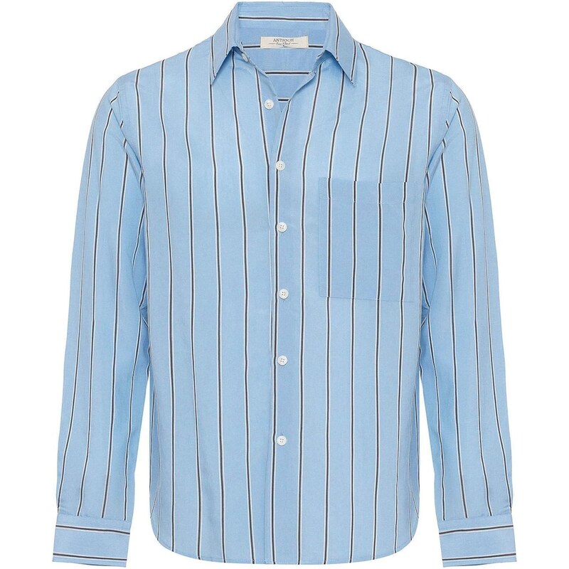 Antioch Košeľa svetlomodrá / tmavohnedá / biela 65678091
