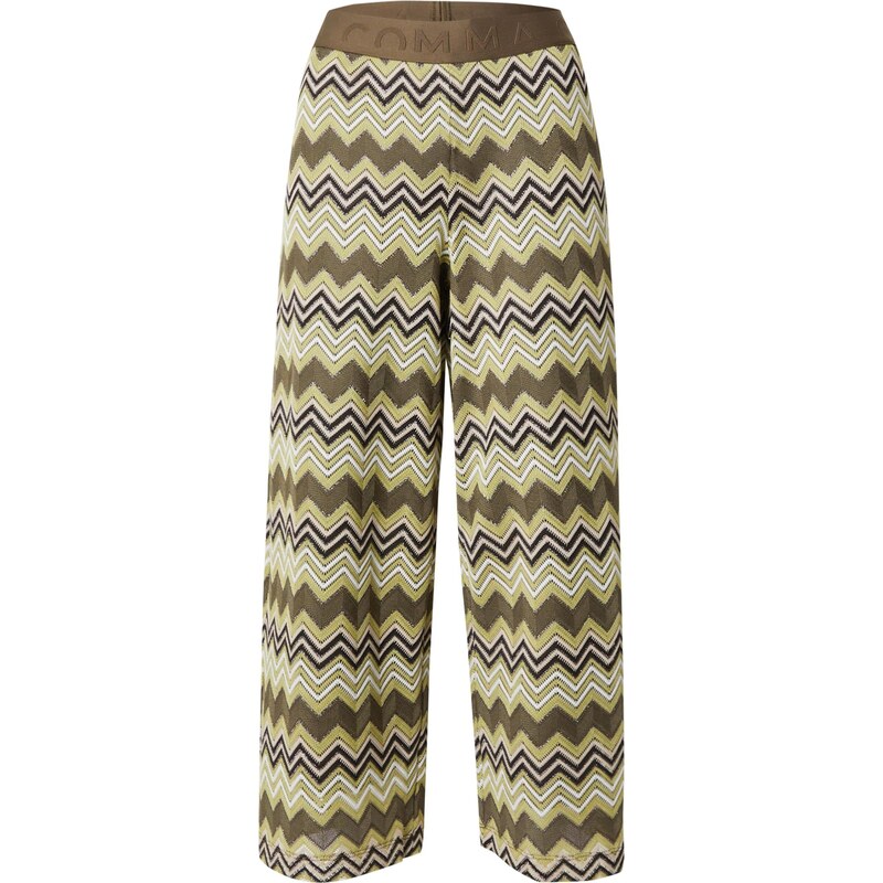 COMMA Nohavice zelená / svetlozelená / čierna / biela 63695144